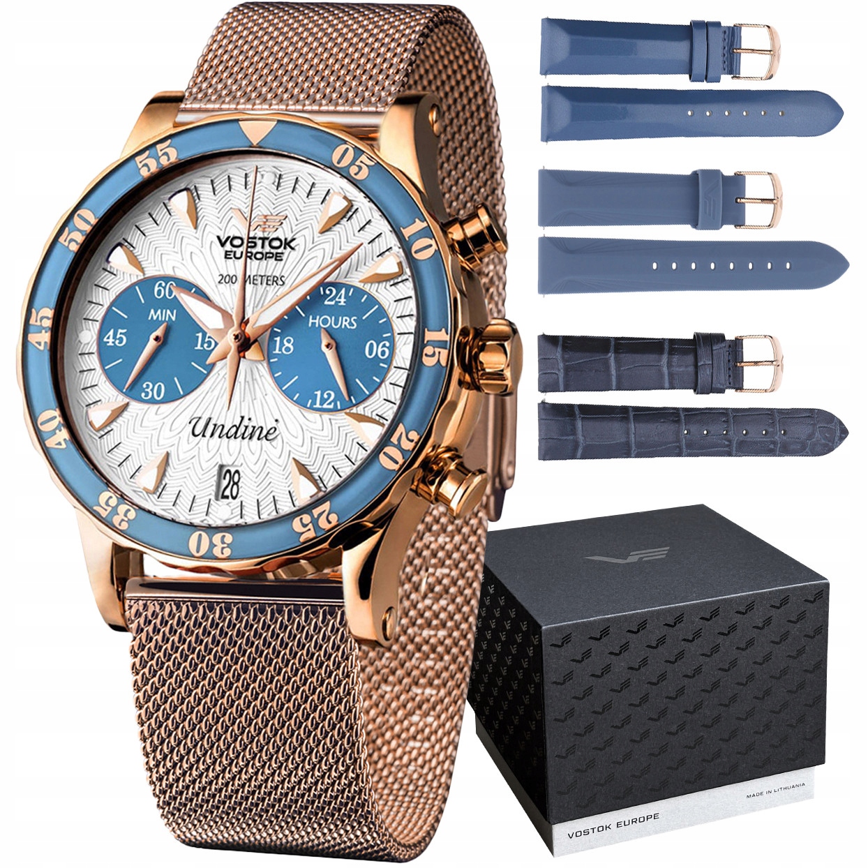 Dámské hodinky Vostok Europe VK64-515B527B růžové