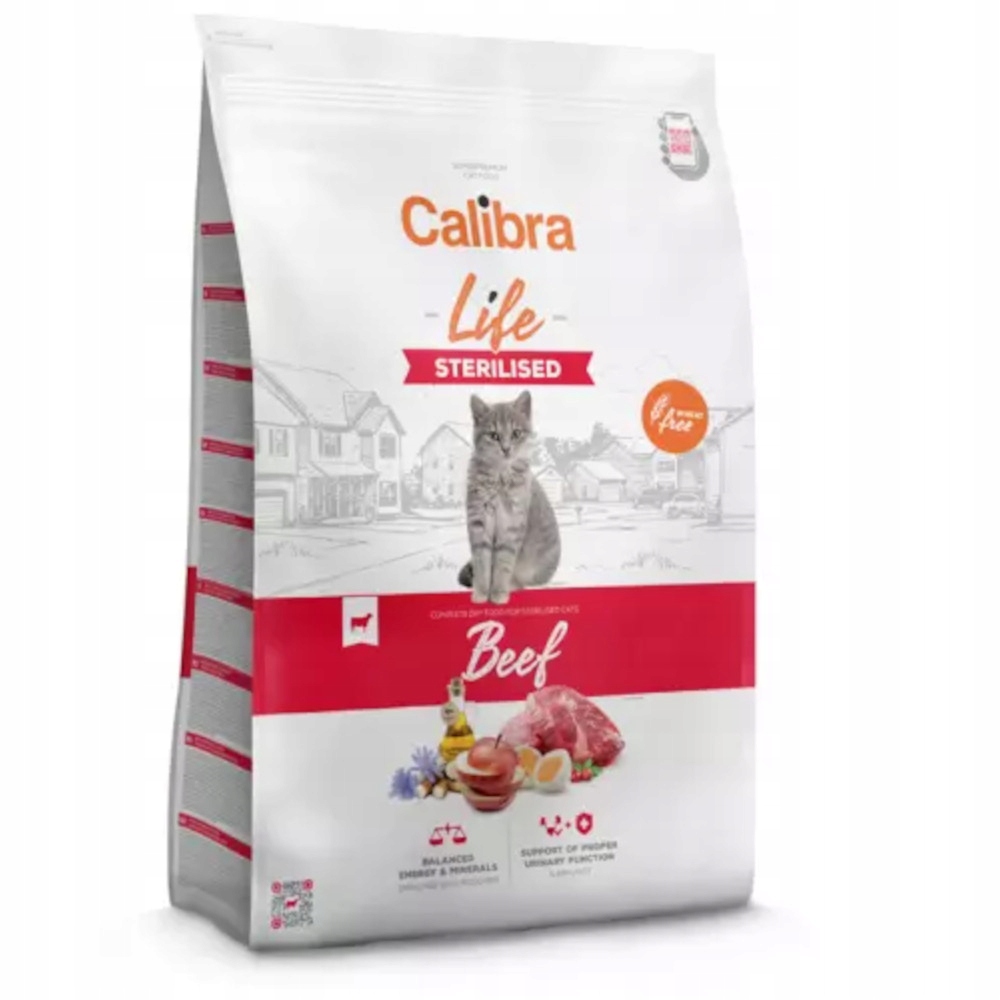Calibra Cat Life Sterilised suché krmivo pro kočky sterilizované Hovězí 1,5 kg