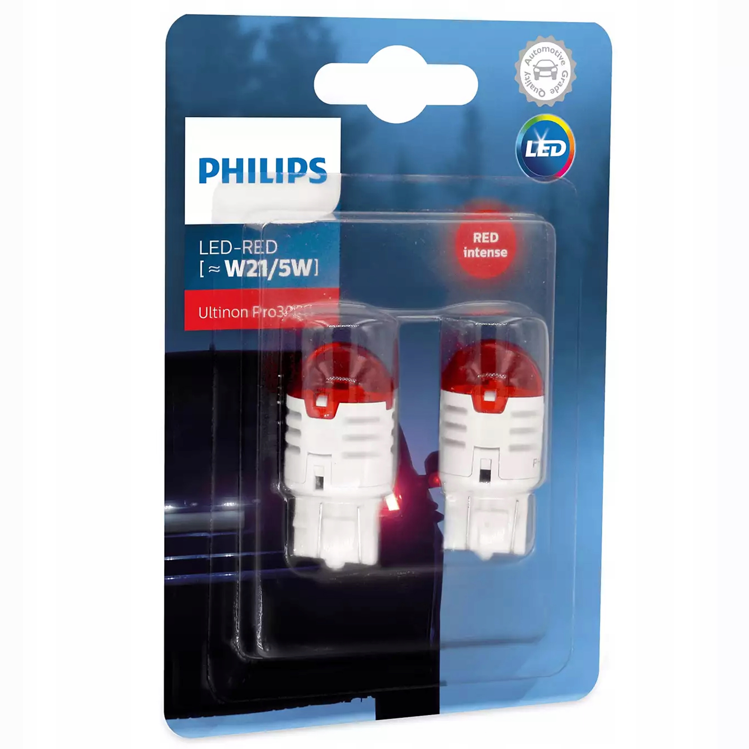 11066U30RB2 Žiarovka W21/5 Led 12V 0.8W/1.75W Červená