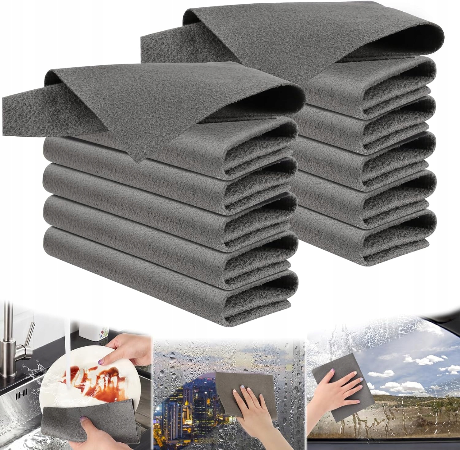 Kouzelné Mikrovláknové Utěrky Pro Čištění Bez Šmouh 12 Kusů
