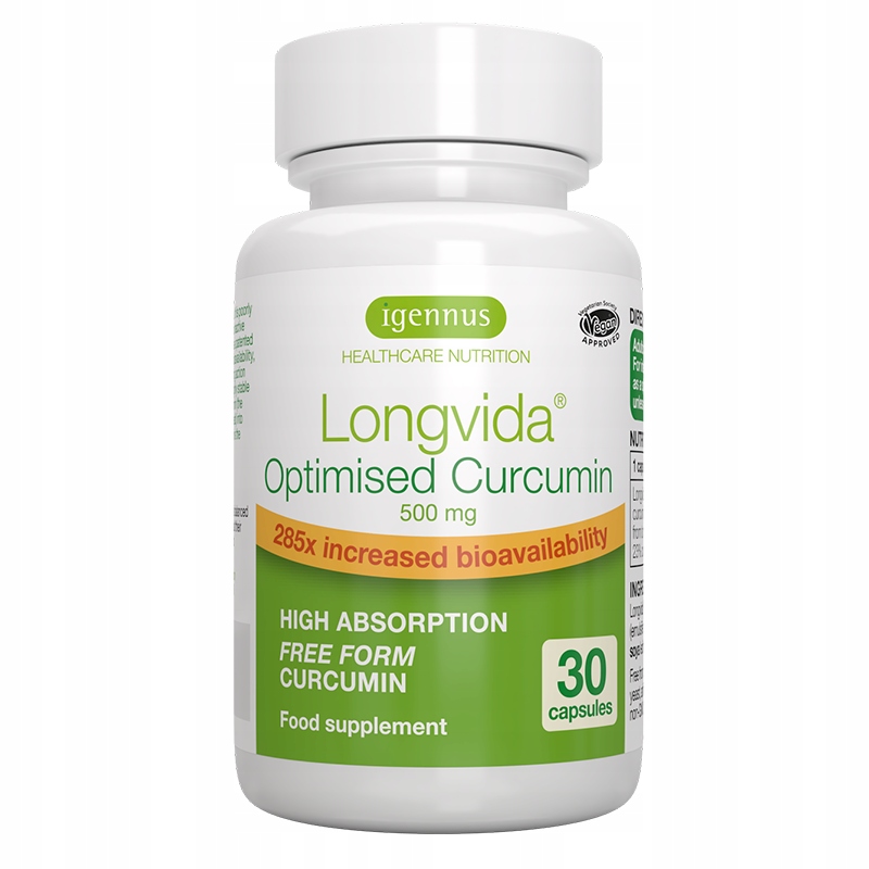 Aktywna Kurkumina 500 mg Stan Zapalny Cholesterol Wątroba Kurkuma Longvida