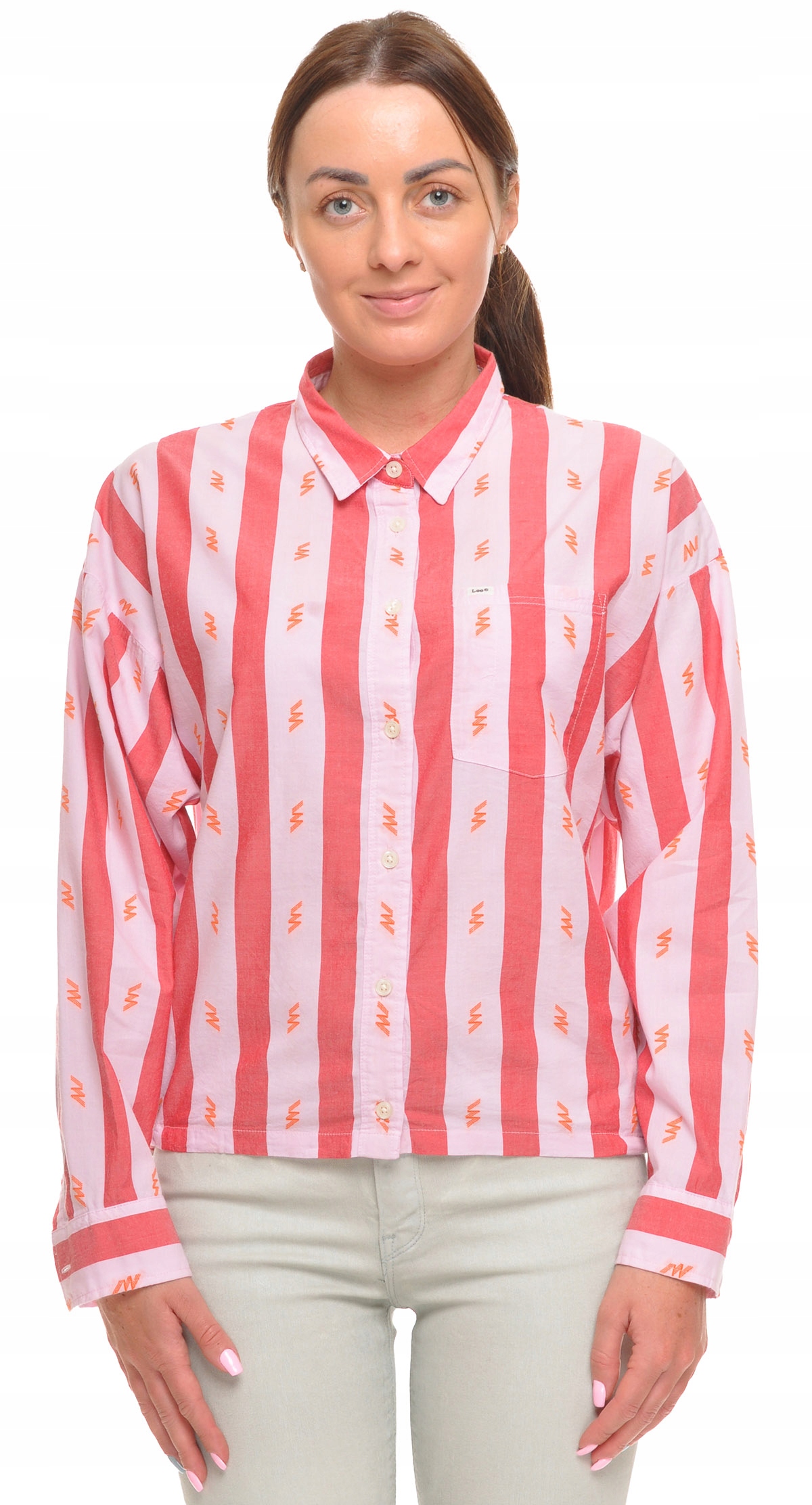 Lee košile Pink stripes Drawstring Shirt M