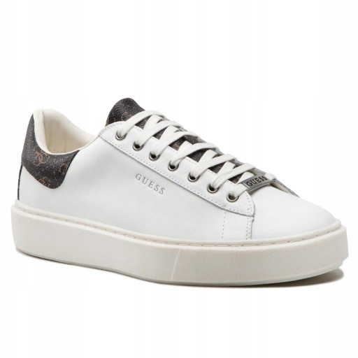Guess Bílé Kožené Pánské Sneakers Boty S Logem Vel. 43
