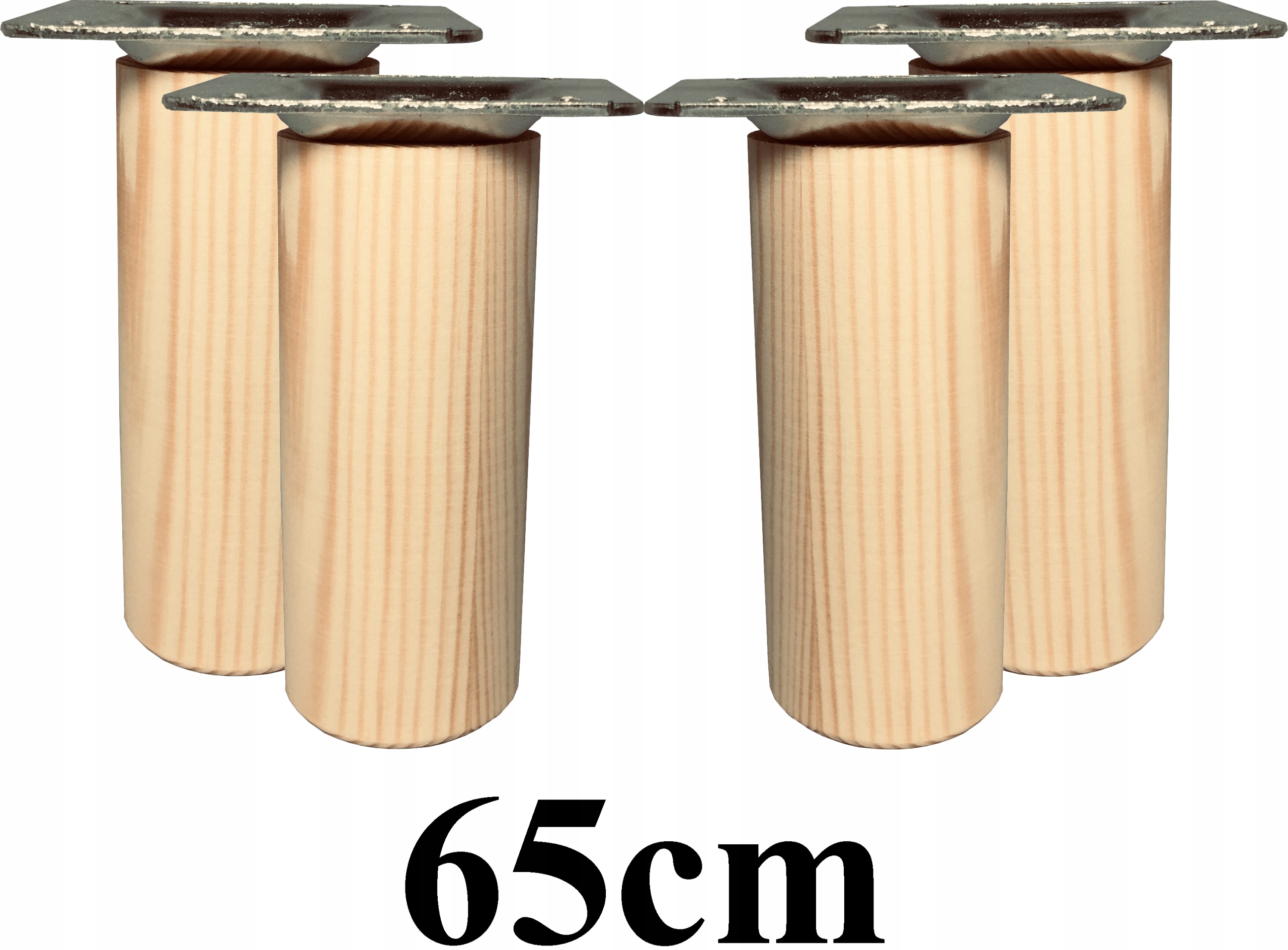 Dřevěné Nožky soustružené 65 cm, sada 4 plechy