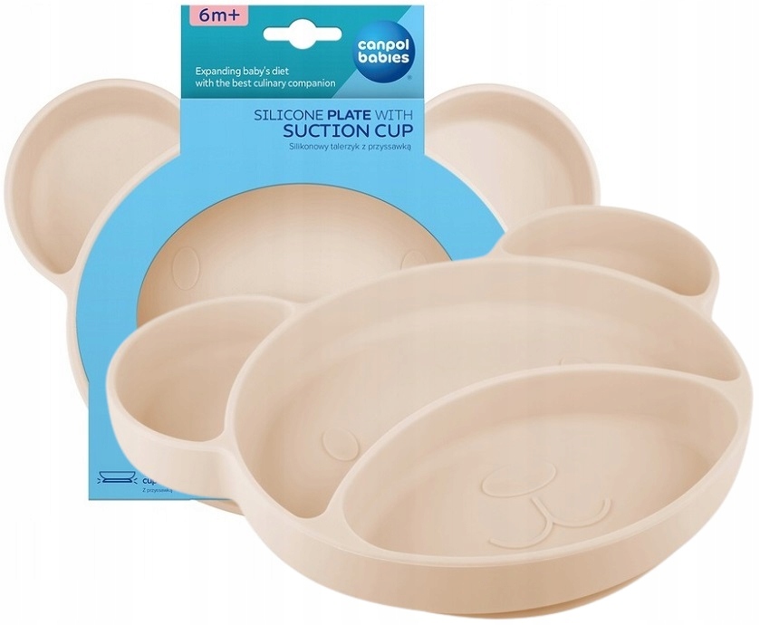 CANPOL SILIKONOWY TALERZYK TRÓJDZIELNY PRZYSSAWKA