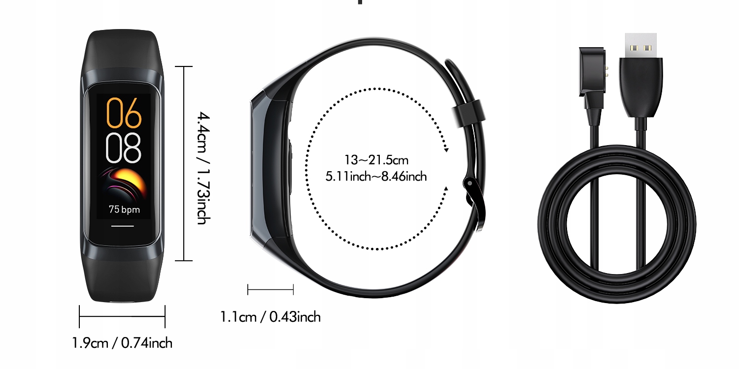 Zegarek Damski Smartband Opaska AMOLED PREMIUM Kompatybilność systemowa Android iOS
