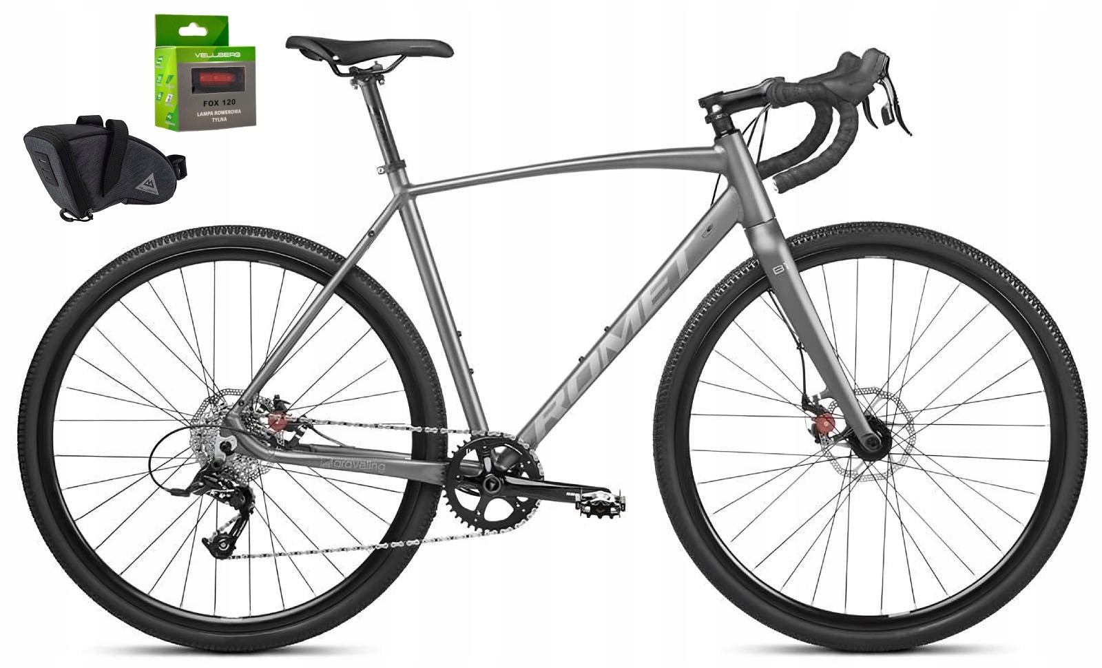 Rower Gravelowy Szutrowy 28 Romet Boreas 1 Lite Grafitowo-szary M 54