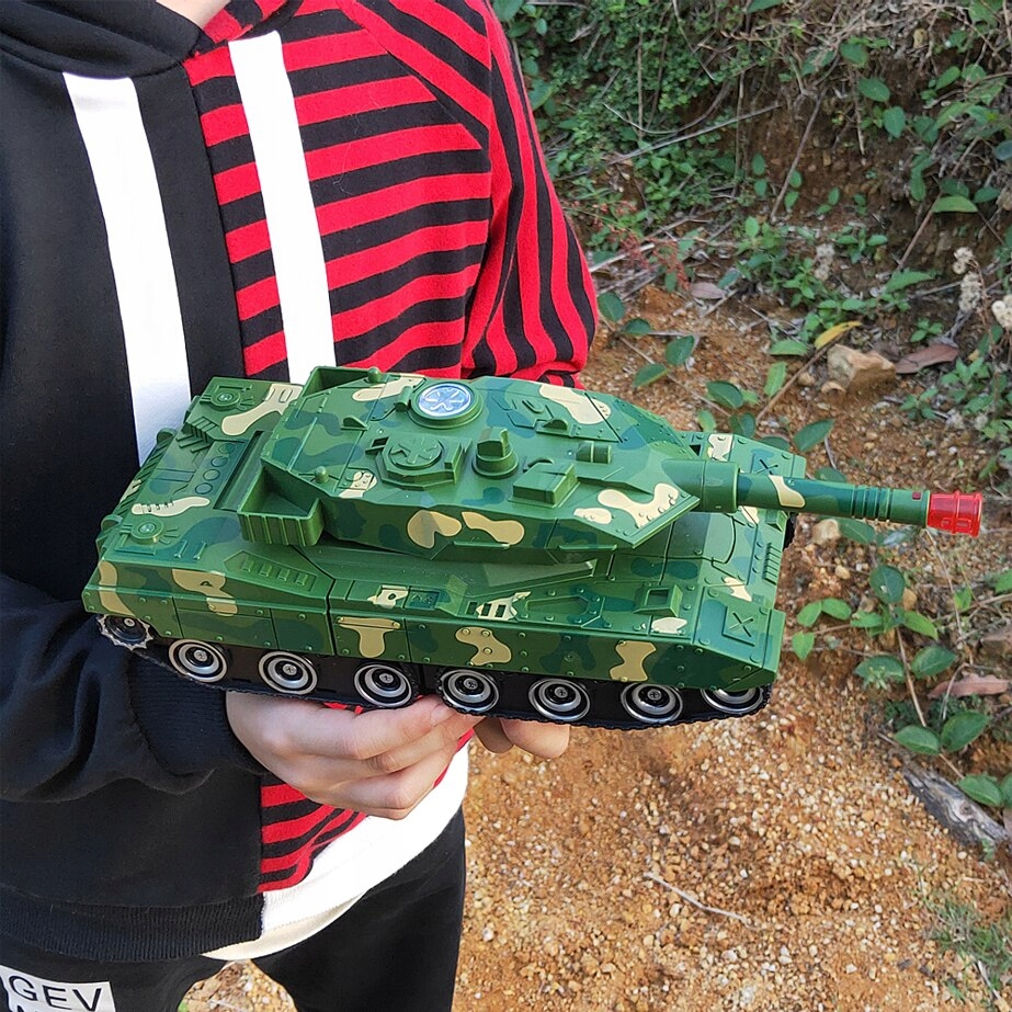 Zabawka Czołg Robot 2w1 Efekty Świetlne Dźwiękowe LED Transformers Wiek dziecka 3 lata +