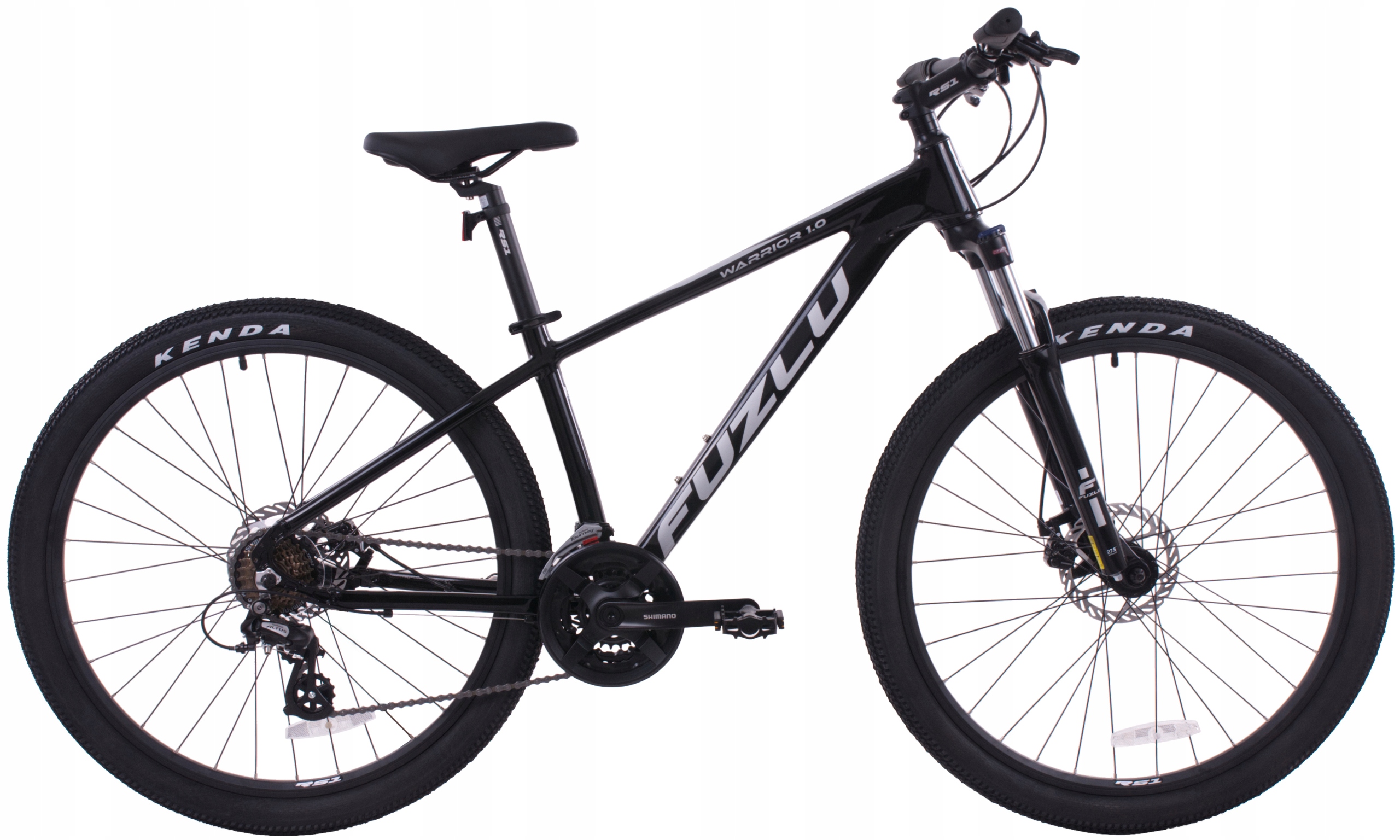 Rower górski 27,5” Fuzlu Warrior 1.0 15" czarno-srebrny połysk