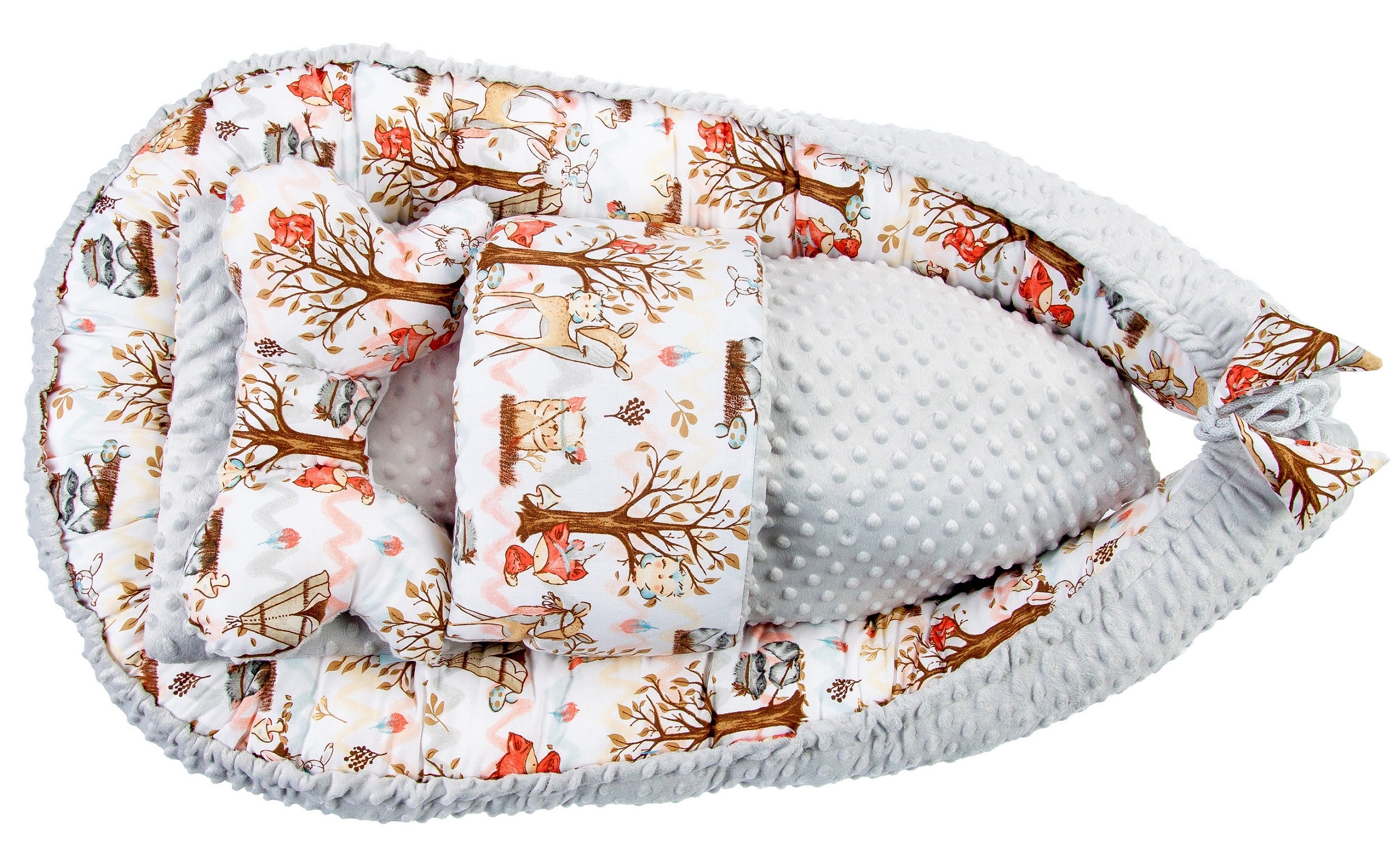 DUŻY ZESTAW KOKON KOCYK PODUSZKA MOTYL MINKY WZORY