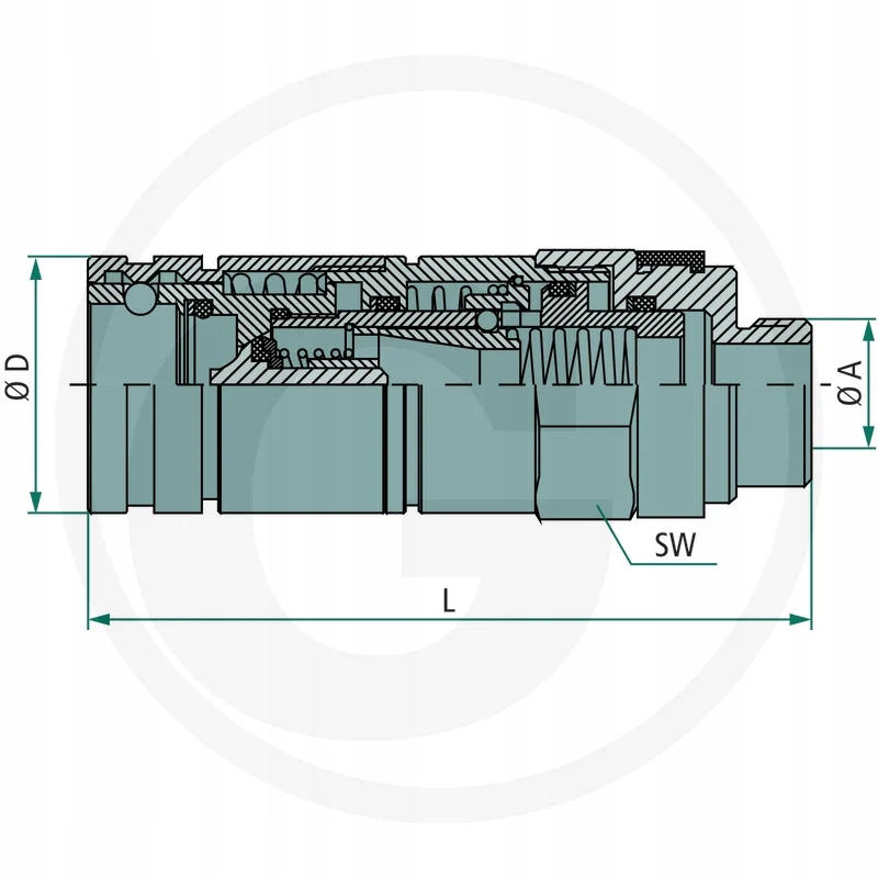 Szybkozlacze hydrauliczne gniazdo M22x1 5 GP 3CFPV Part number 87001272
