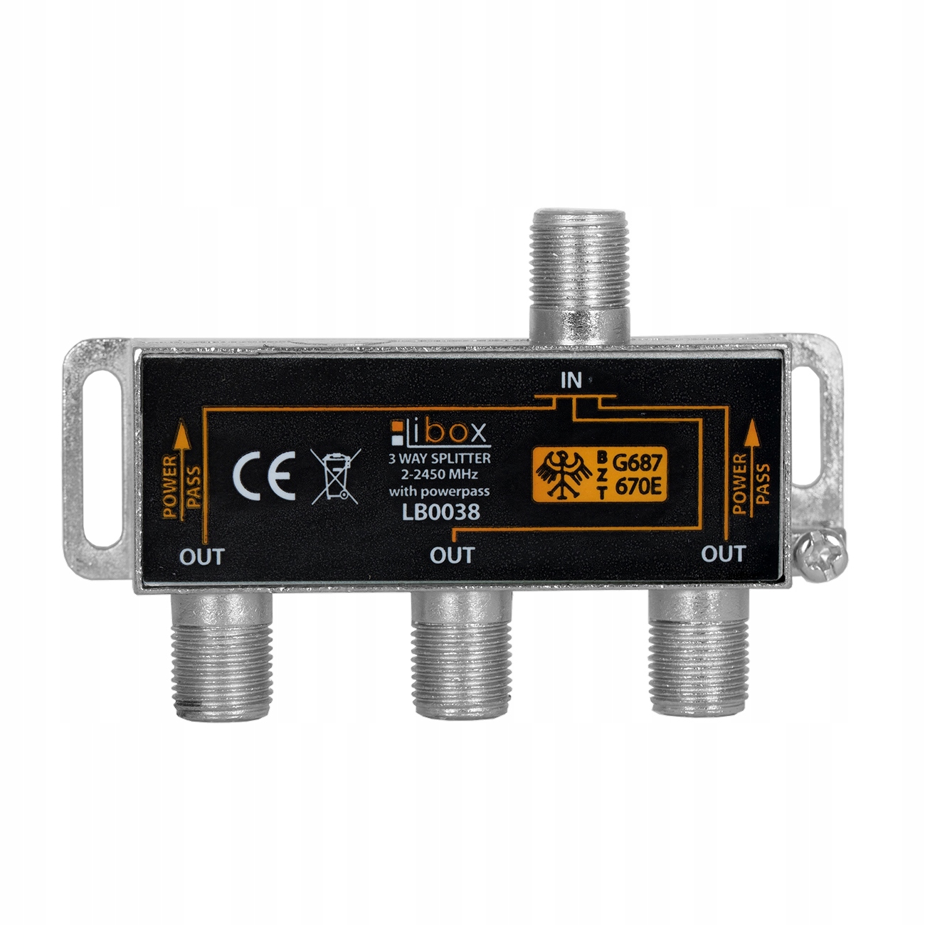 

Rozdzielacz sygnału Sat splitter 1x F 3x F Power