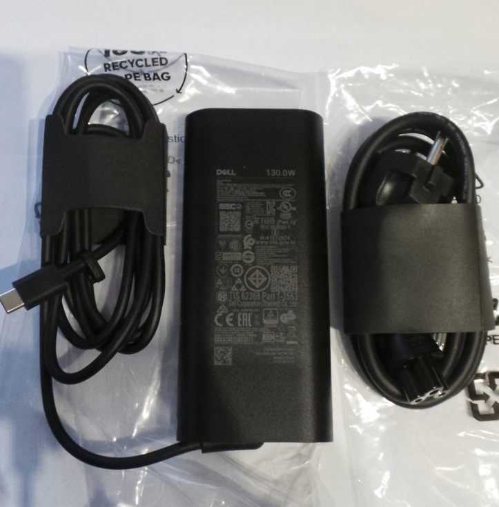 Nový Originální Napájecí Zdroj Dell Slim 130W Usb-c Kabel HA130PM250