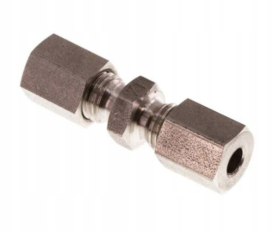 Jednoduchá průchozí hydraulická spojka 8 LL nerezová ocel