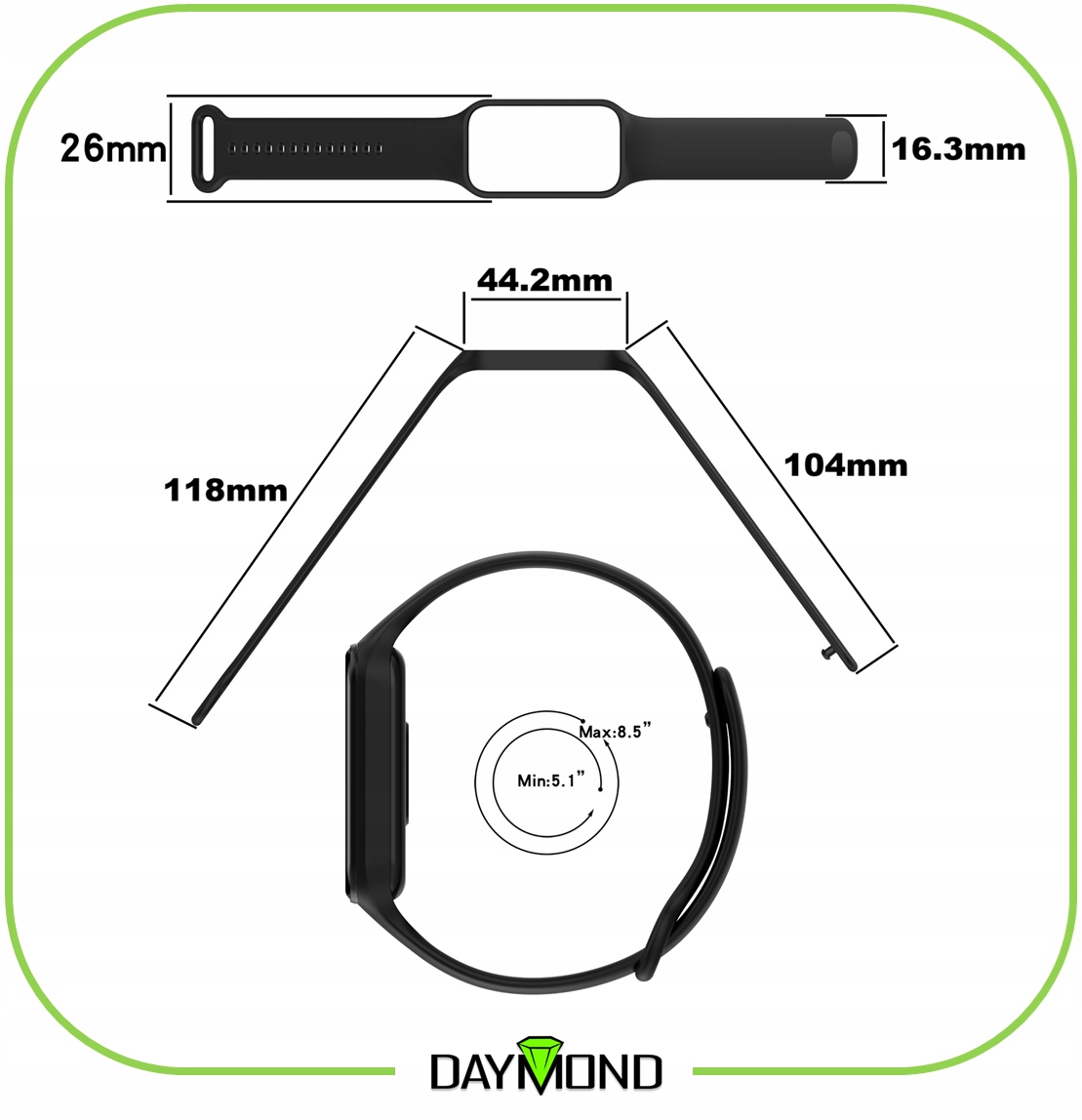 PASEK OPASKA DO XIAOMI REDMI SMART BAND 2 / MI BAND 8 ACTIVE | KOLORY Producent bez marki