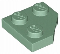 

Lego Płytka narożna ścięta 2x2 zielona 26601 10szt