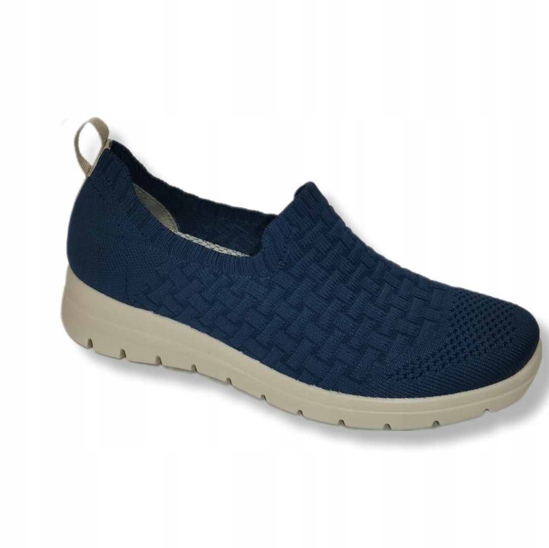 Zdravotní elastické látkové polobotky Fly Flot 27J42K8 modré vel.39