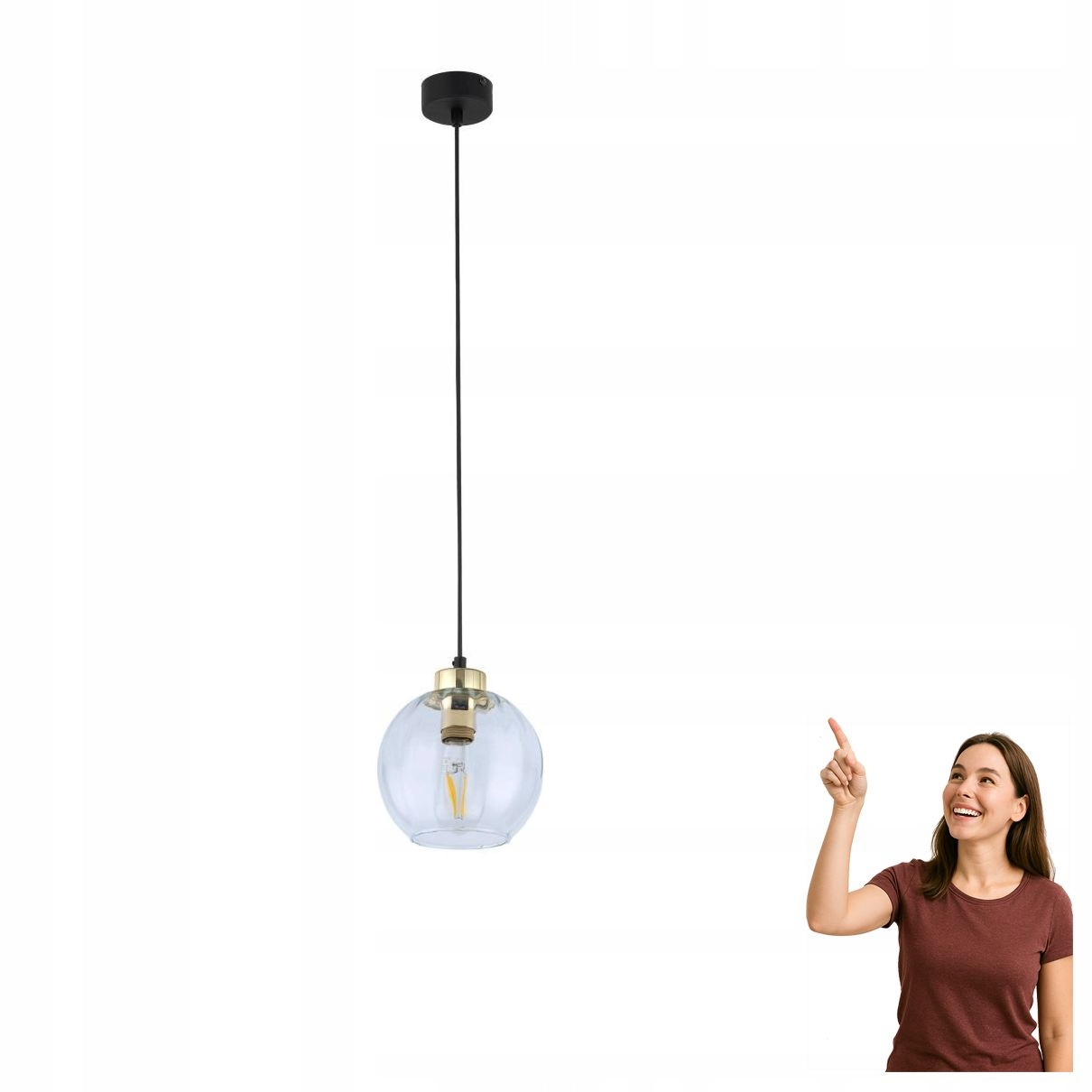 Závěsná lampa Devi Transparent 4646 Tk Lighting
