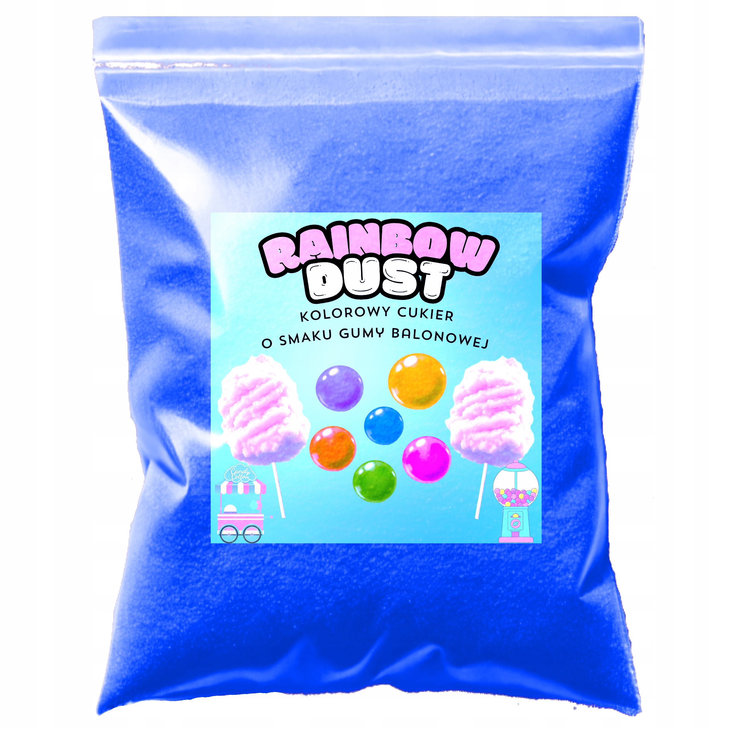 Cukier do Waty Cukrowej do Maszyny o smaku gumy balonowej kolorowy 1 kg
