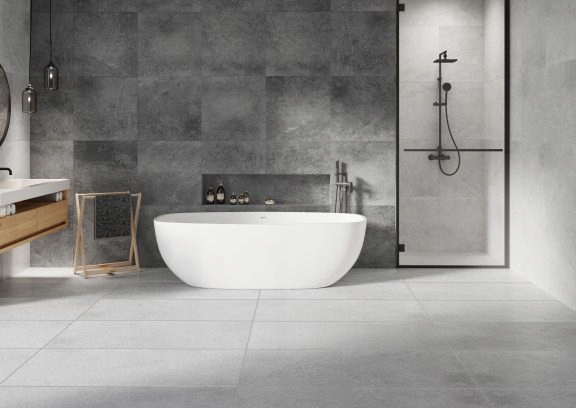 Twardy szary gres beton 60x60 antypoślizgowy R10 Typ gres