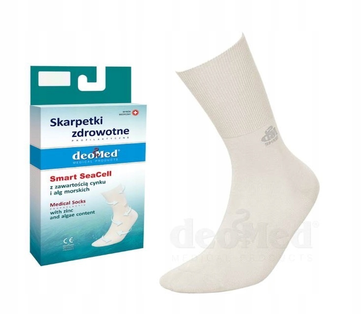 Skarpety Męskie Skarpetki Damskie Deomed Smart Seacell Kremowe 43-46
