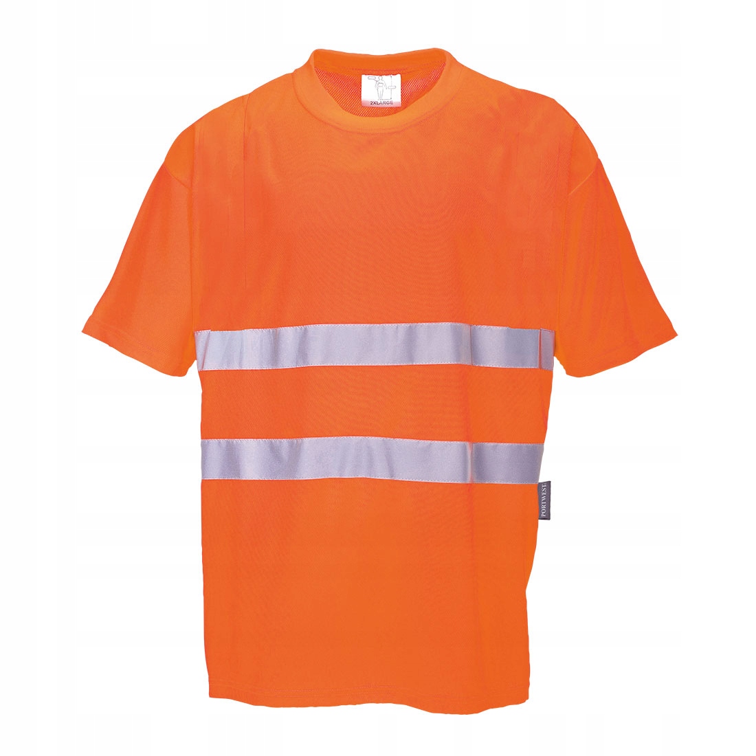 

Koszulka Odblaskowa T-shirt Krótki Rękaw Taśmy XXL
