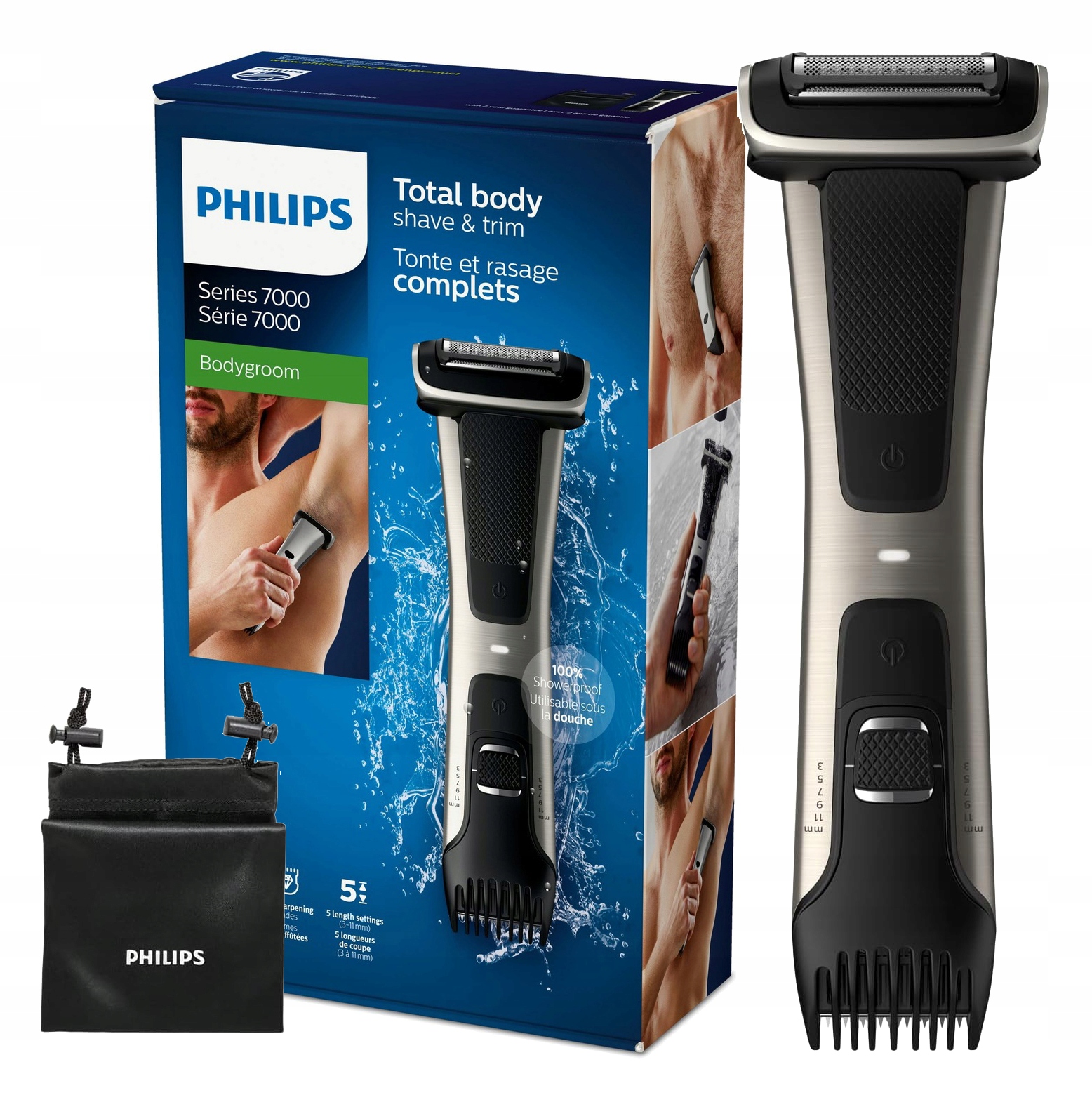 Vodotesný Akumulátorový Holiaci Strojček Philips BG7025/15 IPX7