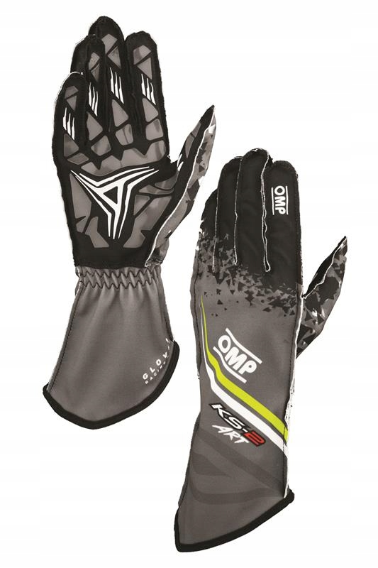 Kartingové rukavice Omp KS-2 Art '25 šedé veľ M