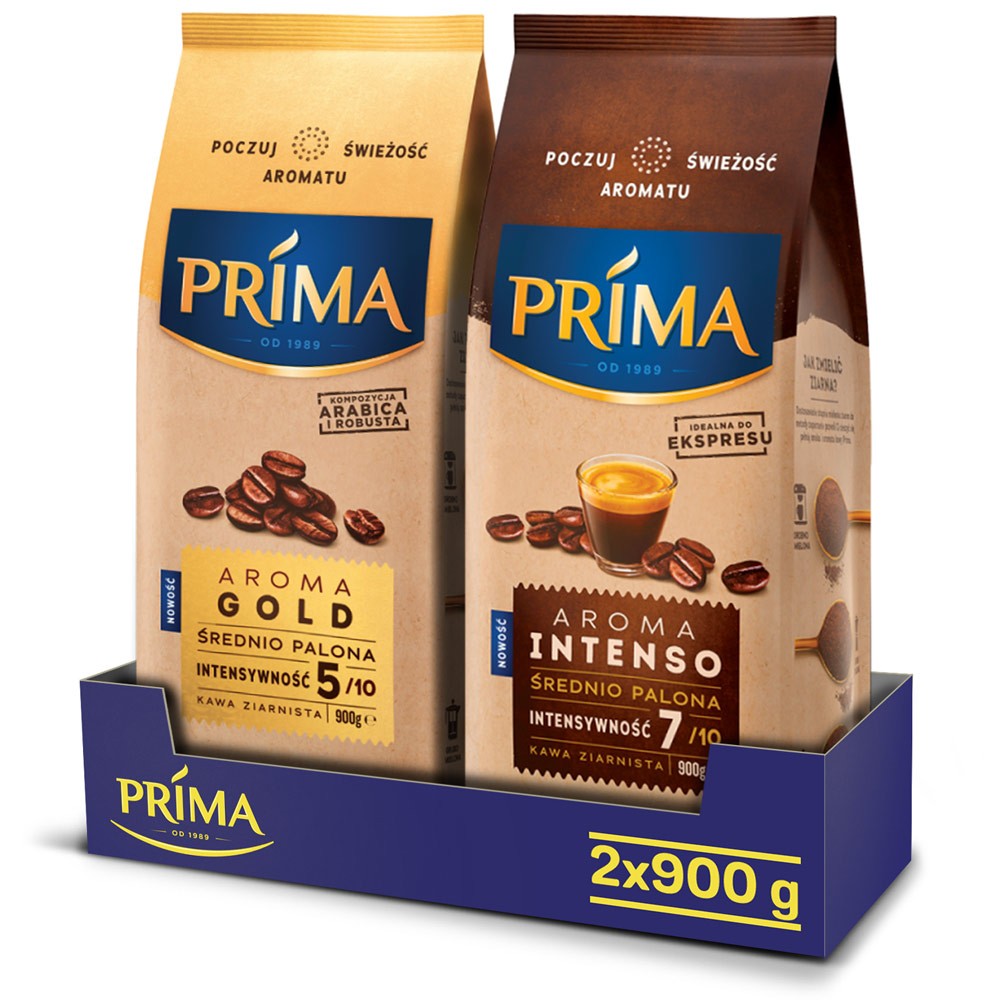 Kawa ziarnista Prima Aroma Gold Intenso 2x 900g