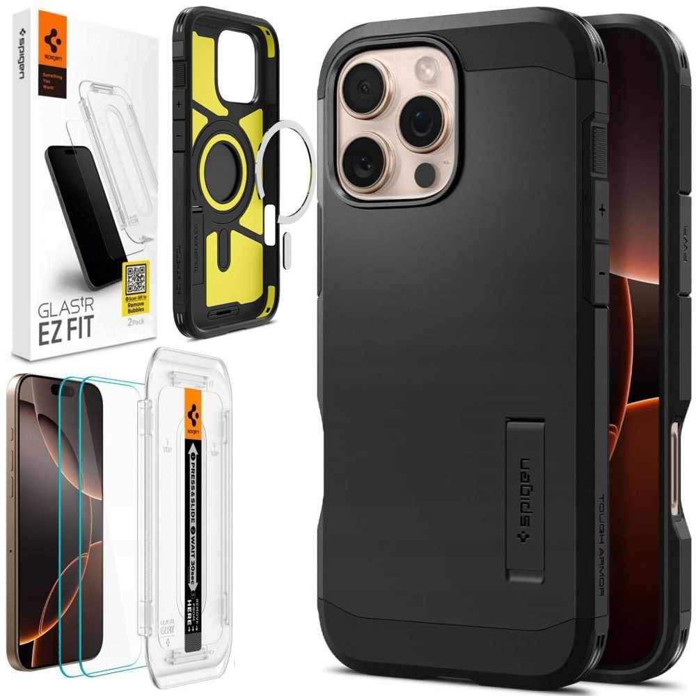 Sada Spigen: Pancéřové Pouzdro s MagSafe 2x Sklo pro Apple iPhone 16 Pro