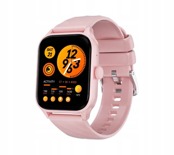 Smartwatch Weofly Active Bluetooth 5.2 1,85'' IP67 260mAh Różowy