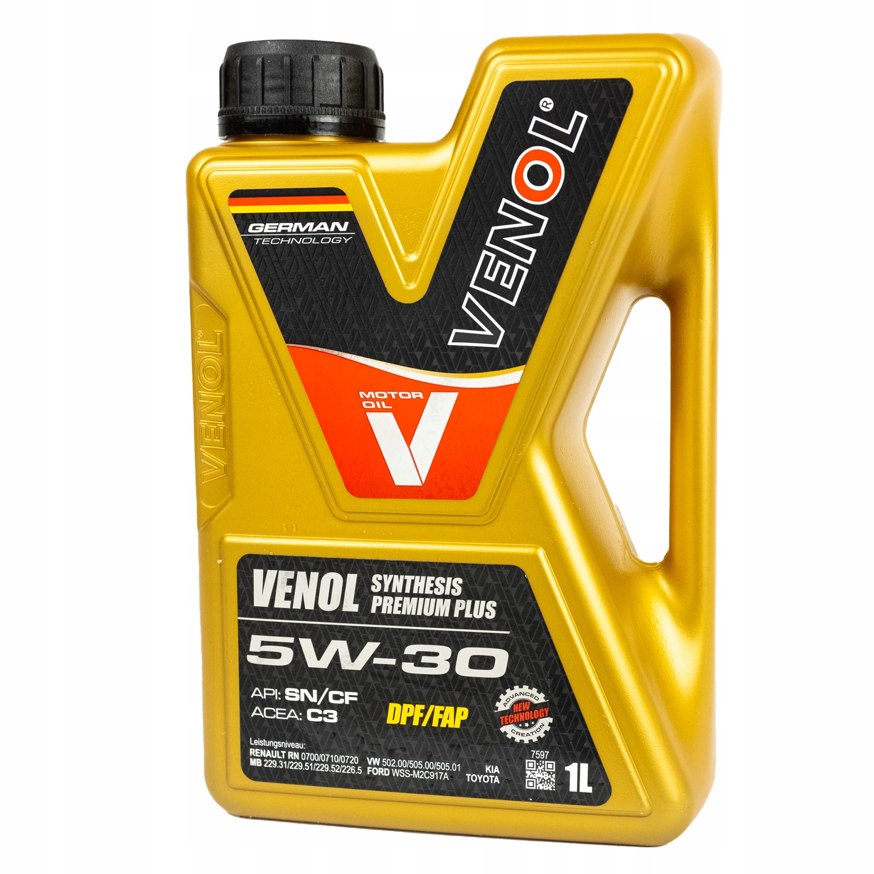 Olej Silnikowy Venol Synthesis Premium Plus Sn Cf 5W30 C3 1L