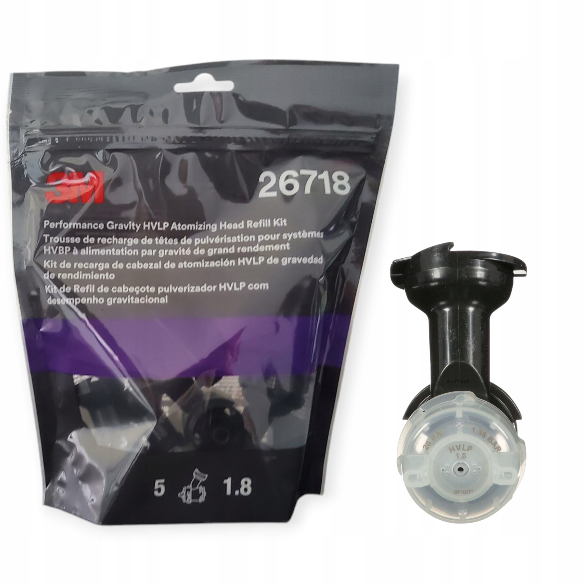 3M 26718 Gravitačné trysky Hvlp 1.8 mm 5 ks pre lakovaciu pištoľ