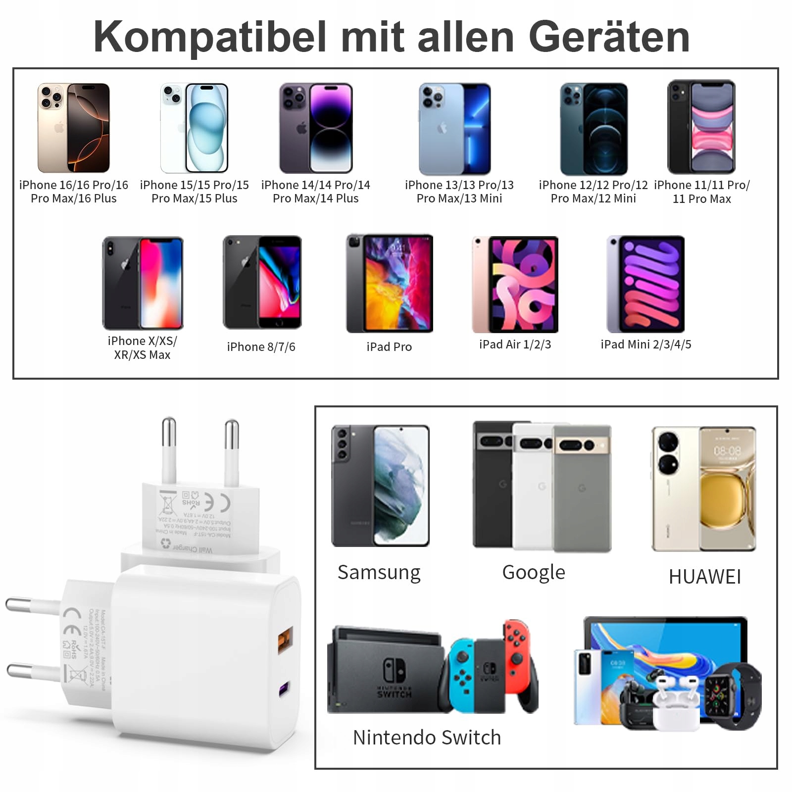 USB C VINFFS ADAPTER DO IPHONE IPAD SZYBKIE ŁADOWANIE — miniatura 6
