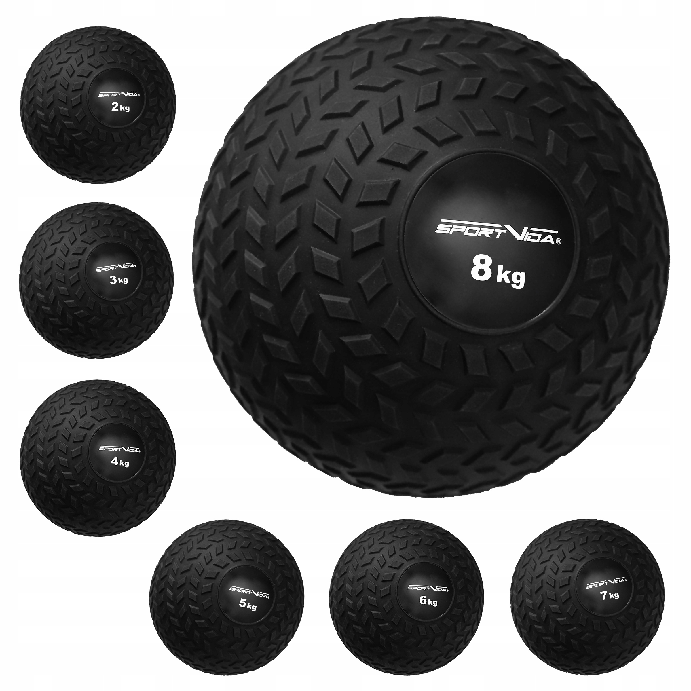 PIŁKA LEKARSKA FITNESS SLAM BALL 8KG CROSSFIT SPORTVIDA Marka Sportvida