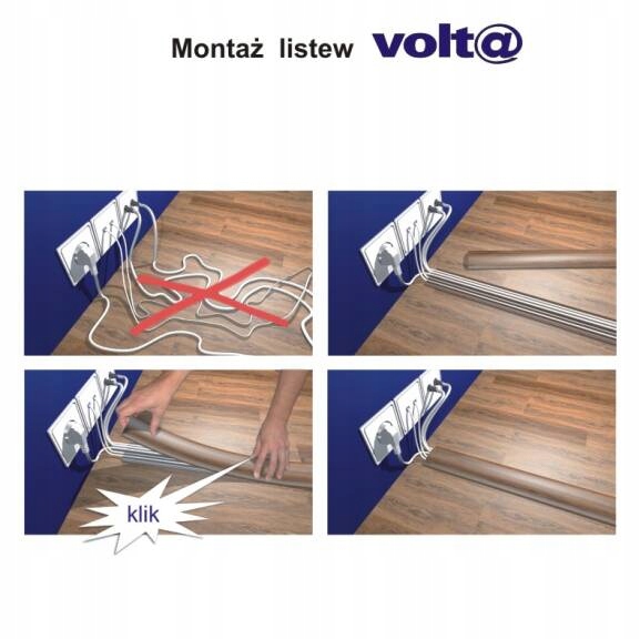 Listwa Maskująca Kable VOLTA 74mm PVC dąb 2m Marka Volt