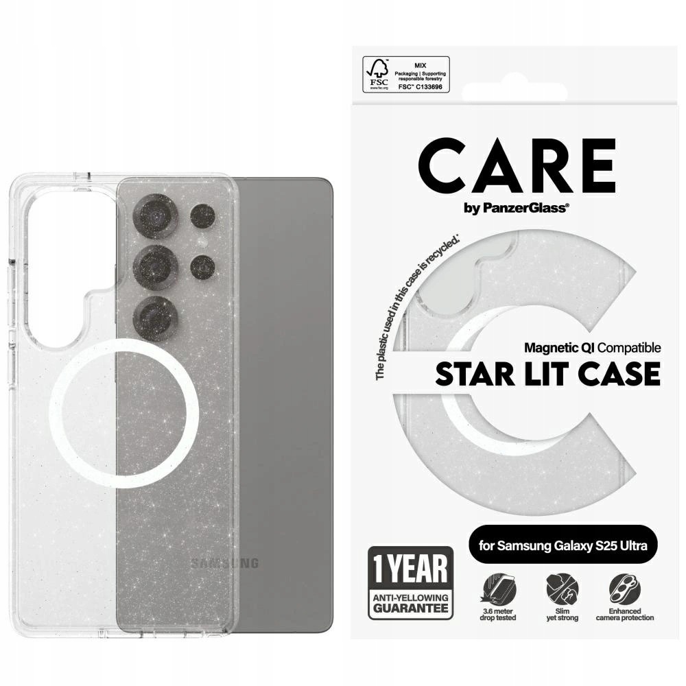 Pouzdro PanzerGlass Urban Combat StarLight White Qi Samsung Galaxy S25 Ultra