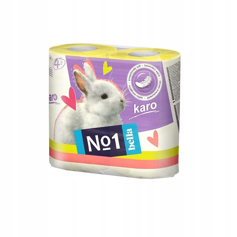 

Papier toaletowy Karo Bella 4 rolki Żółty