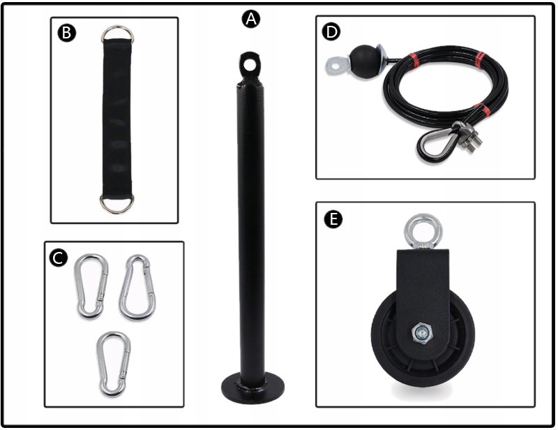 WYCIĄG DO ĆWICZEŃ PLECÓW BICEPSÓW TRICEPSÓW DOLNY GÓRNY TRENINGOWY LINKA Model PULL-SET2