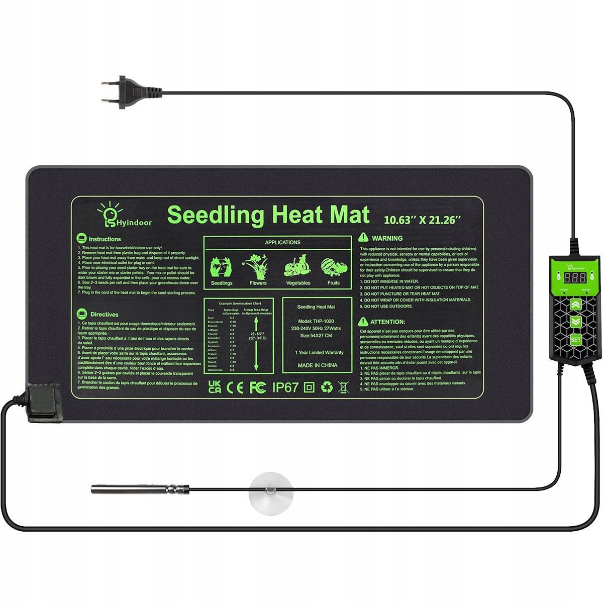 Levně Vyhřívací Podložka Do Skleníků, Rostlin, Vyhřívací Podložka Pro Dračí Plazy 27 W