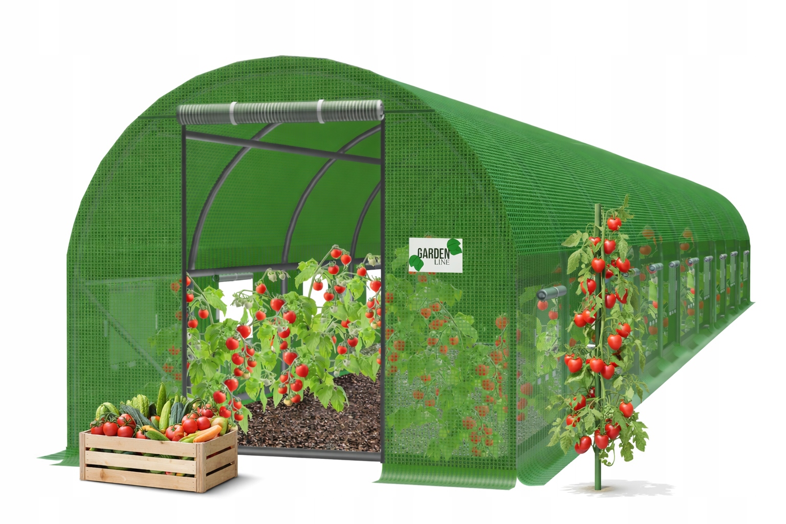 Tunel Ogrodowy Foliowy Szklarnia 10x4m Foliak 40m2 Tyczki