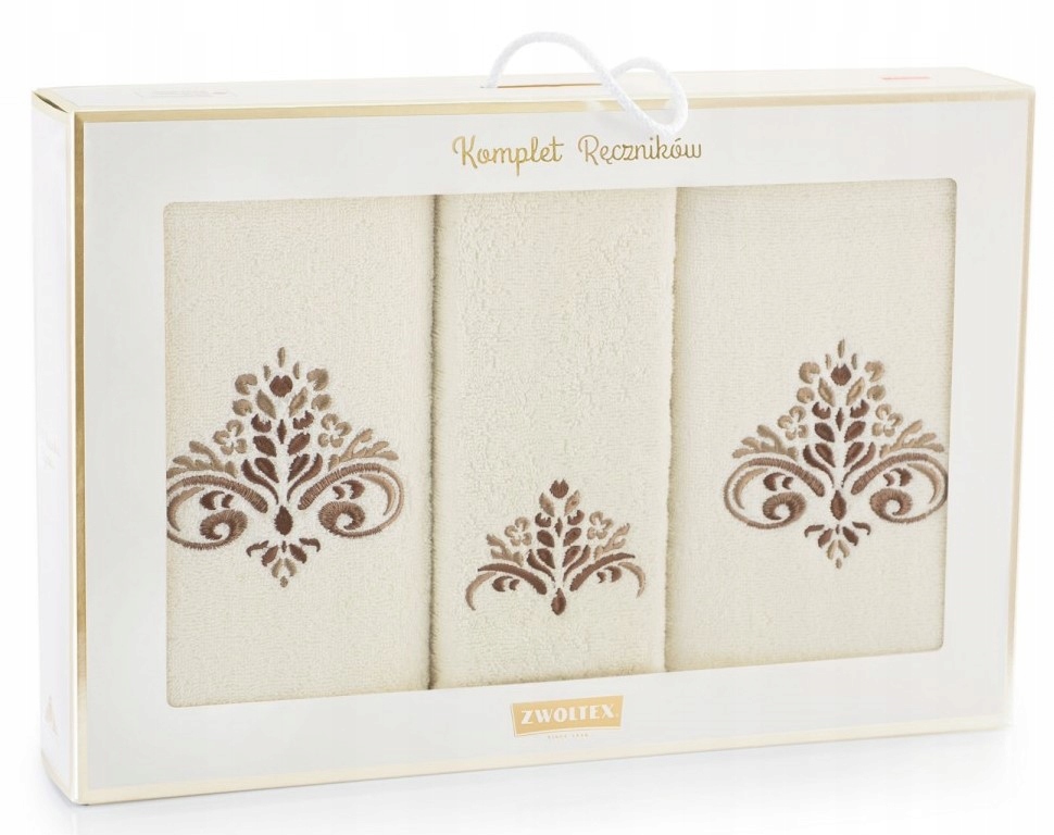 Komplet Ręczników Z Bawełny Egipskiej 3 Szt Zwoltex Sułtan Ekri