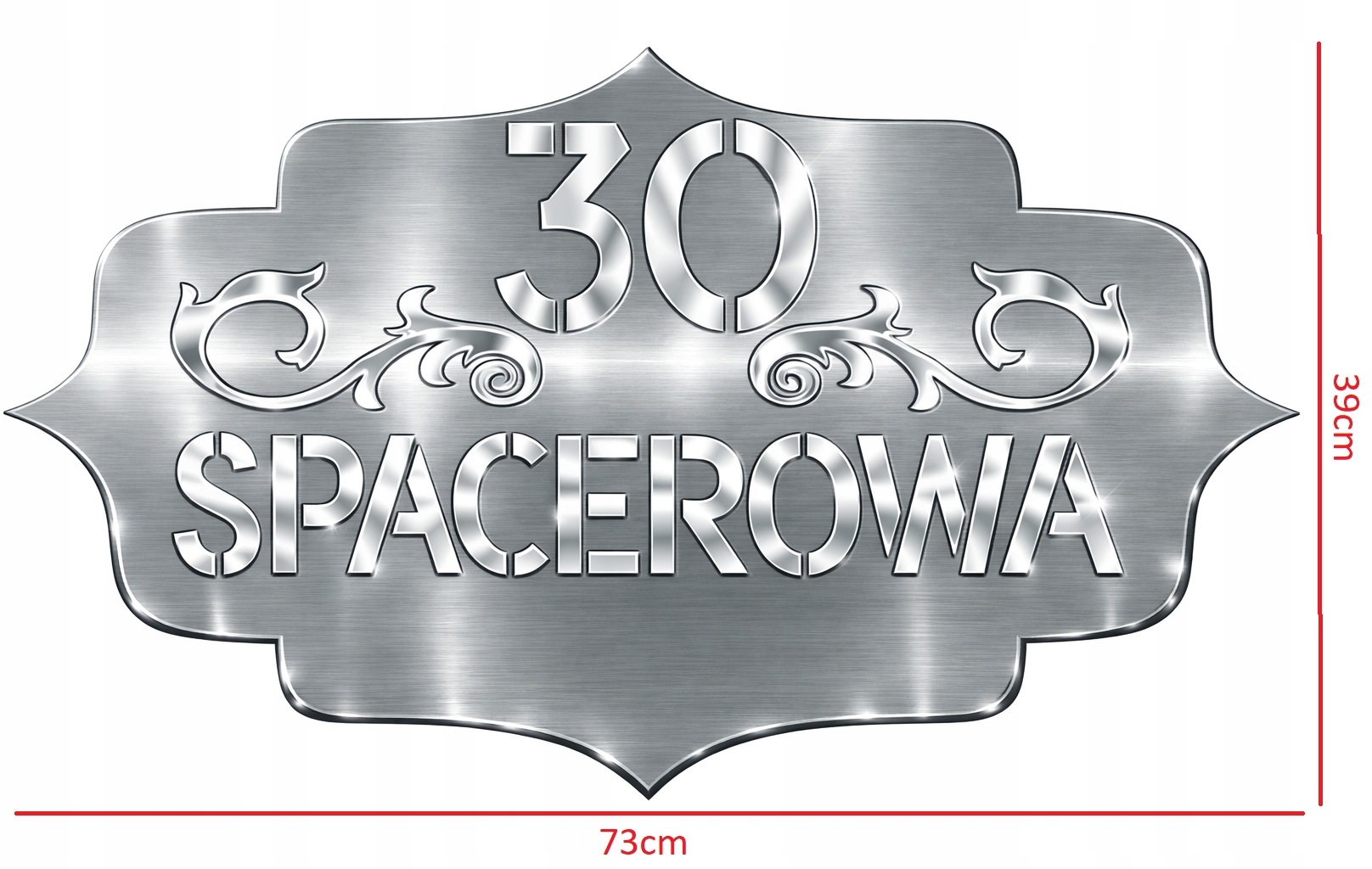 Tabuľka Adresová tabuľa nerezová oceľ 73x39 cm číslo domu ulica Cnc