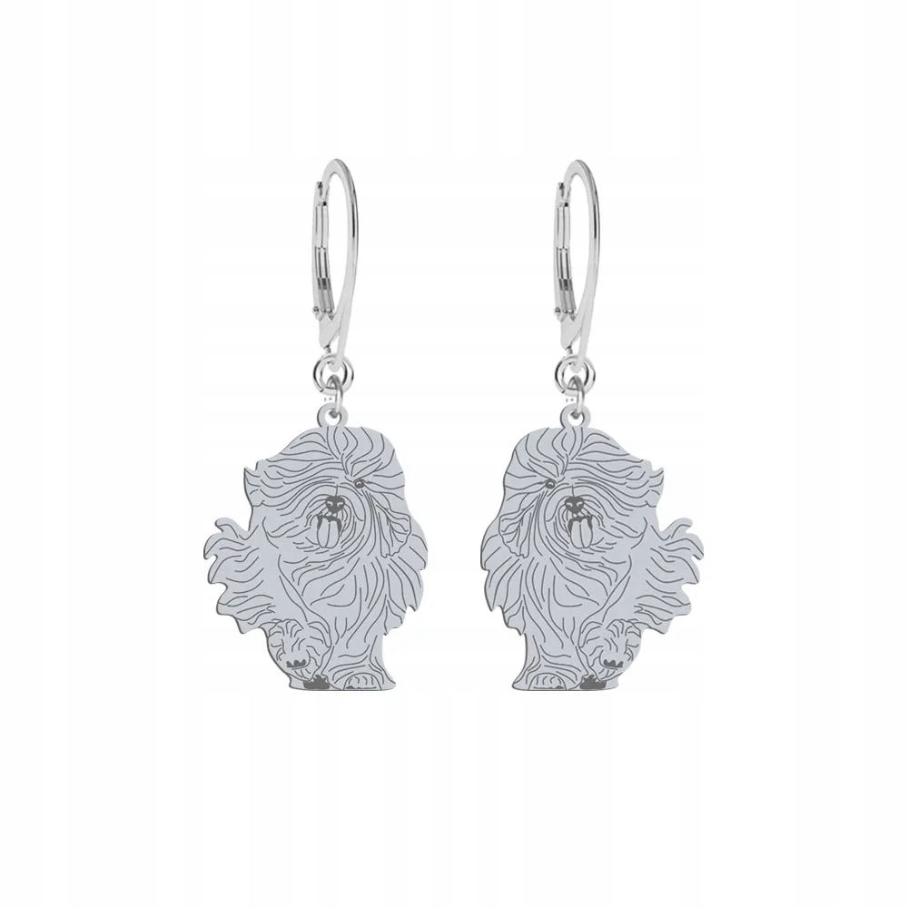 Stříbrné Náušnice z Polska Nízinný ovčák 925 Žena Šperky Gravírování