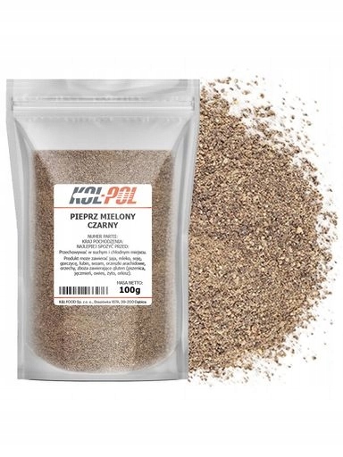 Levně 5x Pepř Černý Mletý 100g Aromatické přírodní koření kvalita Kol-Pol