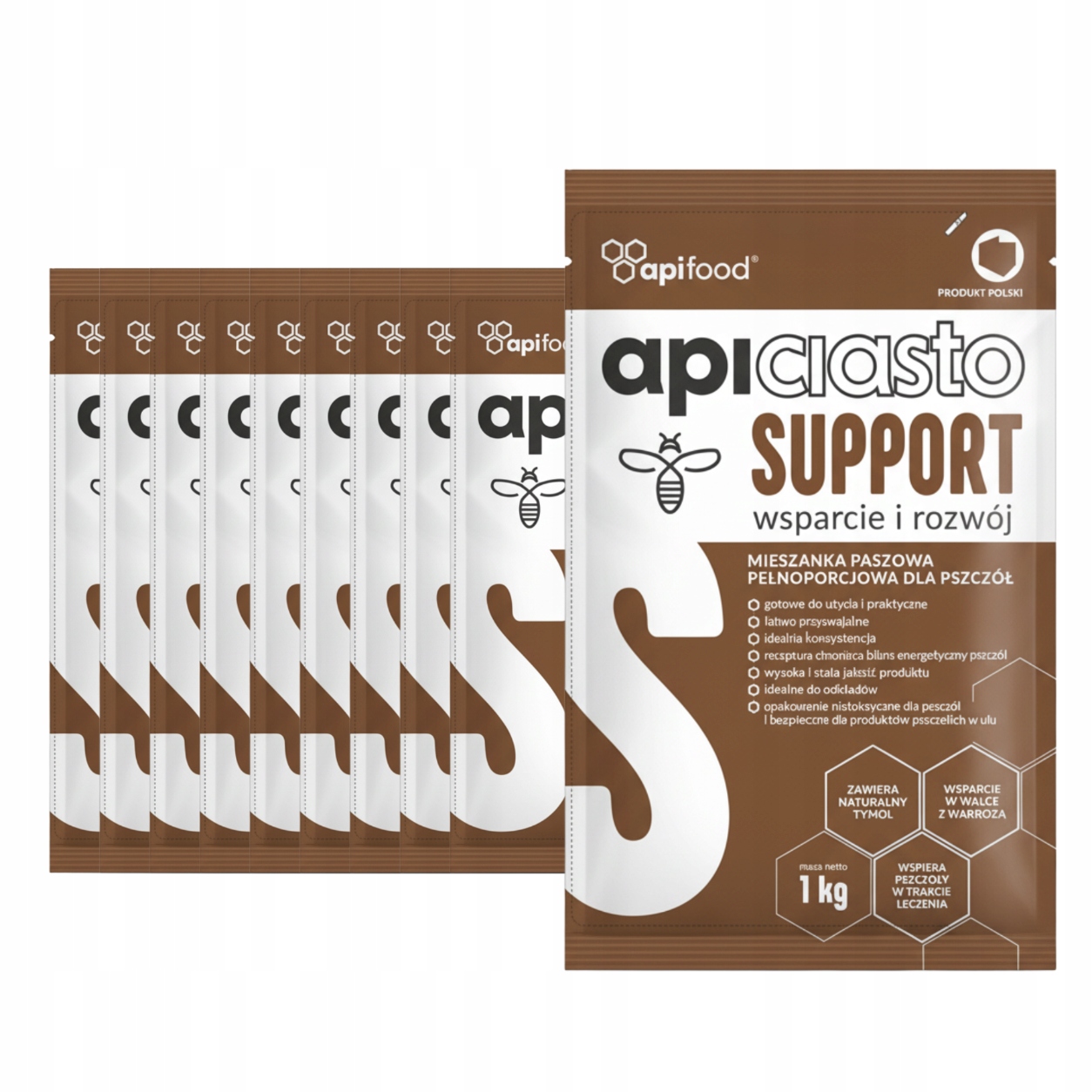 Těsto pro včely Apiciasto Support, 1 kg x 10 ks