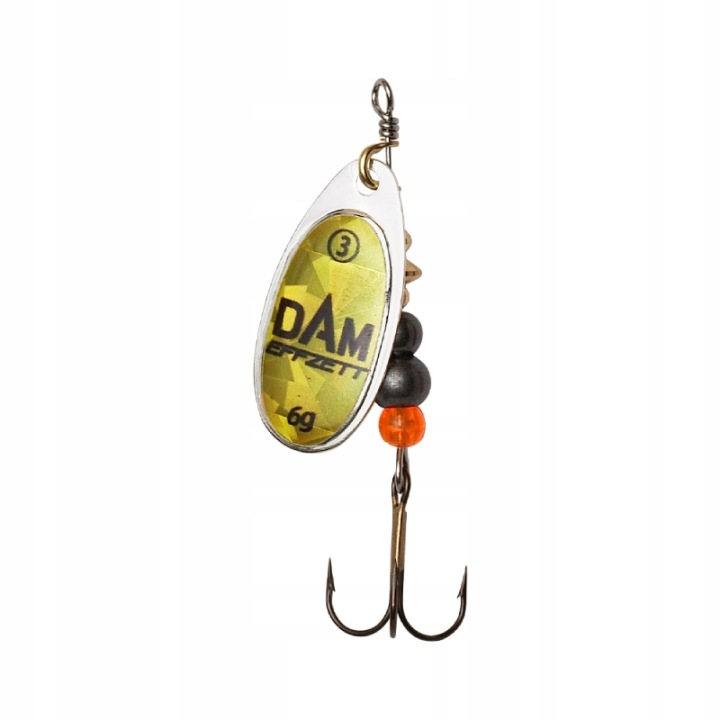 Dam Błystka Effzett Fluo Spinner #5 12g Gold Prisma