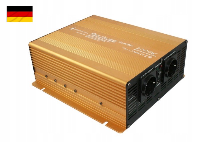 Menič Napätia Čistý Sinus 2000 Watt Solartronics 12V/230V Usb Gold