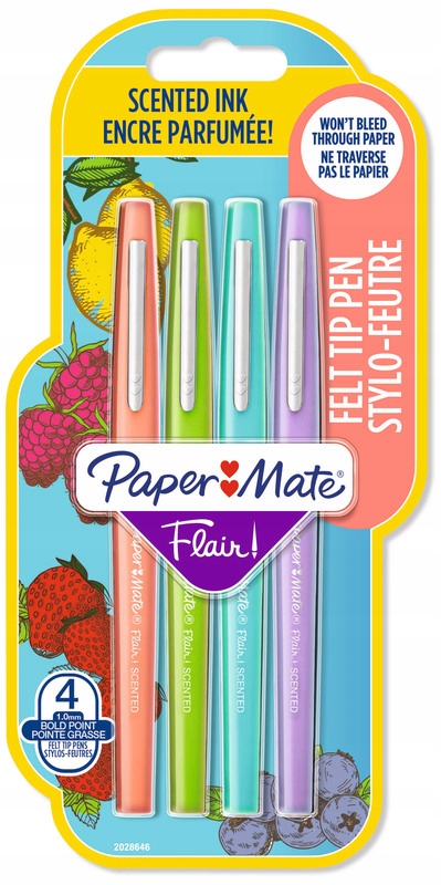 Zapachowe Pisaki 4 Kolory Komplet KOLOROWYCH Flamastrów dla DZIECI Pisaki