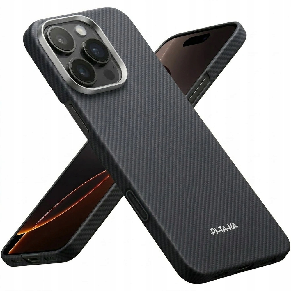 Pouzdro pro iPhone 16 Pro Max Pitaka Aramid Ultra Slim s MagSafe, Zadní Kryt, pevné